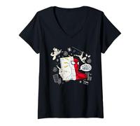 Mujer Marvel Super Heroes Spider-Man Ultimate Hero Notebook Sketch Camiseta Cuello V