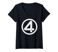 Mujer Marvel The Fantastic Four: First Steps Big 4 Chest Logo Camiseta Cuello V