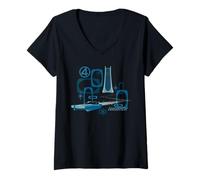 Mujer Marvel The Fantastic Four: First Steps FantastiCar Retro Camiseta Cuello V