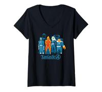 Mujer Marvel The Fantastic Four: First Steps Heroes Panels Camiseta Cuello V
