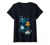 Mujer Marvel The Fantastic Four: First Steps Minimalist Busts Camiseta Cuello V