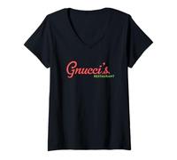 Mujer Marvel The Punisher: One Last Kill Gnucci's Restaurant Logo Camiseta Cuello V