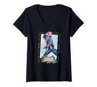 Mujer Marvel Tokon: Fighting Souls Captain America Game Art Camiseta Cuello V