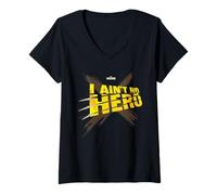 Mujer Marvel Wolverine Game I Ain't No Hero X-Logo & Claw Slash Camiseta Cuello V