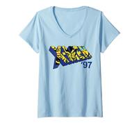 Mujer Marvel X-Men '97 Classic Logo Cyclops Wolverine Storm Jean Camiseta Cuello V
