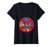 Mujer Marvel X-Men '97 Psylocke Cable Archangel Sunspot Jubilee Camiseta Cuello V