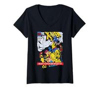 Mujer Marvel X-Men Classic X-Men 1997 Group Comic Retro Cover Camiseta Cuello V