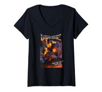 Mujer Marvel X-Men Wolverine Words Ain't Doin' Ti Cool Poster Camiseta Cuello V