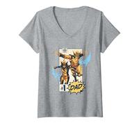 Mujer Marvel X-Men Wolverine & X-23#1 Dad Father's Day Gift Camiseta Cuello V