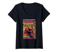 Mujer Marvel Zombies Poster Halloween Camiseta Cuello V