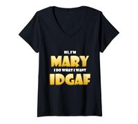 Mujer Mary Joke Idgaf Meme Funny Halloween Costume For Mary Camiseta Cuello V