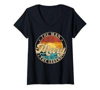 Mujer MARY The Man The Myth The Legend First Name Camiseta Cuello V