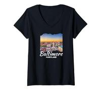 Mujer Maryland Baltimore Camiseta Cuello V