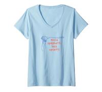 Mujer Más espaguetis Menos Upsetti Foodie Comida Humor Camiseta Cuello V