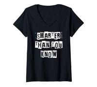 Mujer Más Inteligente de lo Que Sabes Camiseta Cuello V