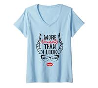 Mujer Más travieso de lo que parezco - Humor divertido Camiseta Cuello V