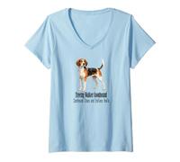 Mujer Mascota Treeing Walker Coonhound Dog Chaos Endless Howl Camiseta Cuello V