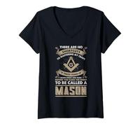 Mujer Masón Craft Mastery Cita Masón Motivación Masonería Camiseta Cuello V