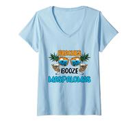 Mujer Maspalomas Gran Canaria Playas España Vacaciones Coincidencia Camiseta Cuello V