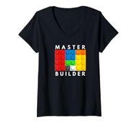Mujer Master Builder Funny Construction Humor Design tee Camiseta Cuello V