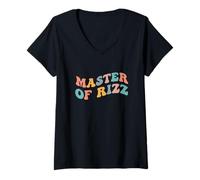 Mujer Master of Wrizz Sano Rizz Funny Gen Z Rizzler Carisma Camiseta Cuello V