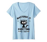 Mujer Masters Mastered It Funny Graduate Master Degree Graduación Camiseta Cuello V