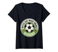 Mujer Match Day Mood Swings Funny Soccer Fan Saying Football Camiseta Cuello V