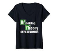 Mujer Matemáticas Divertidas de Breaking Theory Camiseta Cuello V