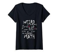 Mujer Matemáticas extrañas 6 7 - Diversión Divertida de Seis Siete Ecuaciones Gen Stem Camiseta Cuello V