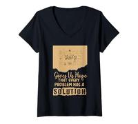 Mujer Math Gives Us Hope Problem Solution Inspirational Teacher Camiseta Cuello V