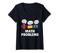 Mujer Math Problems Symbols Funny Back to School Men Women Kids Camiseta Cuello V
