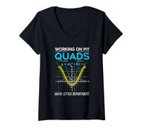 Mujer Mathletics Working On My Quads Algebra Algebra Math Teacher Camiseta Cuello V