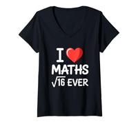 Mujer Maths I Love Maths Forever Maths Pun Profesor de Matemáticas Camiseta Cuello V
