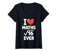 Mujer Maths I Love Maths Forever Maths Pun Profesor de Matemáticas Camiseta Cuello V