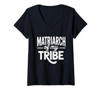 Mujer Matriarca de mi Tribu Camiseta Cuello V