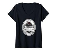 Mujer Matterhorn Suiza Montañas Alpes El Monte Cervino Zermatt Camiseta Cuello V