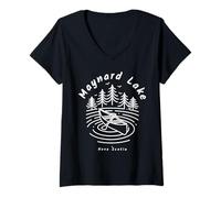 Mujer Maynard Lake Halifax Nueva Escocia Camiseta Cuello V