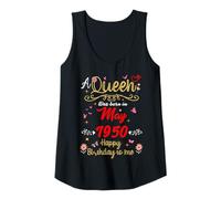 Mujer Mayo cumpleaños Reina Desde Mayo 1950 Mayo niña Camiseta sin Mangas