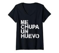 Mujer Me Chupa un Huevo, frase argentina, expresión popular Camiseta Cuello V