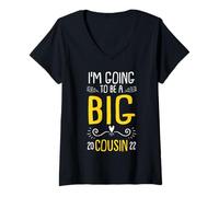 Mujer Me convierto en gran primo 2022 Camiseta Cuello V