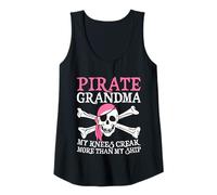 Mujer Me crujen más Las Rodillas Que mi Barco, Graciosa Abuela Pirata Camiseta sin Mangas