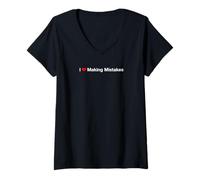 Mujer Me Encanta cometer Errores Camiseta Cuello V