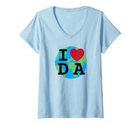 Mujer Me Encanta DA Heart David Attenborough Fan Earth Camiseta Cuello V