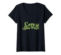 Mujer Me Encanta el Aloe Vera, Plantas medicinales y cosméticos Camiseta Cuello V