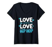 Mujer ME Encanta EL Hip Hop Dance B-Girl Freestyle Breakdance Camiseta Cuello V