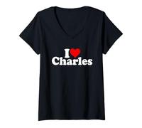 Mujer ME Encanta Heart Charles Charlie Chuck Camiseta Cuello V