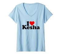 Mujer ME Encanta Heart Kesha Camiseta Cuello V