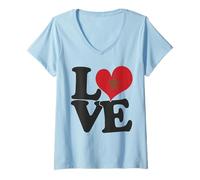 Mujer Me Encanta la Bandera de Marruecos, corazón, Viajes patrióticos Camiseta Cuello V