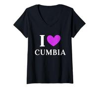 Mujer Me Encanta la Danza de Cumbia Camiseta Cuello V