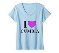 Mujer Me Encanta la Danza de Cumbia Camiseta Cuello V